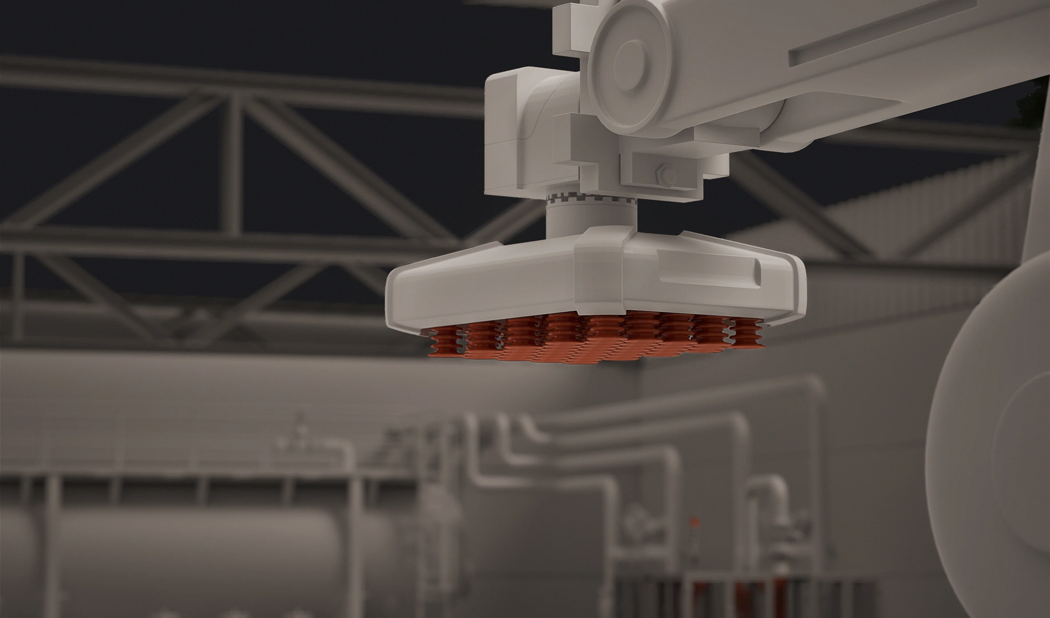 3d render of an office lobby